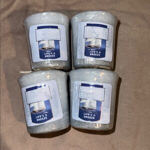 4 NEW Yankee Candle Life’s a Breeze Votive set